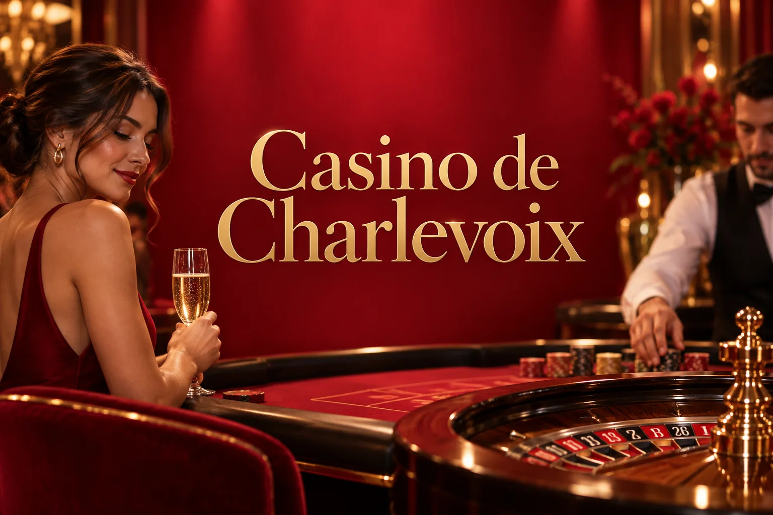 Façade du Casino de Charlevoix à La Malbaie avec l'offre d'accueil de 1 000 $ CA et 150 tours gratuits